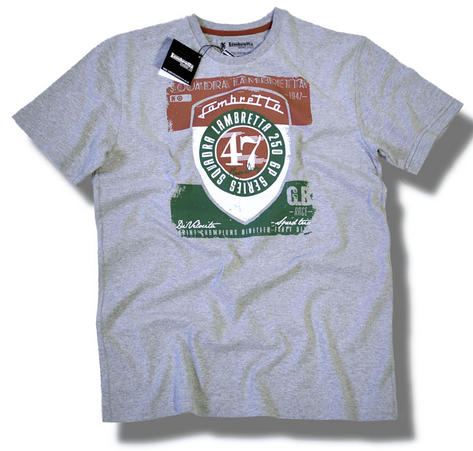 Lambretta Squadra GP Series Mod T Shirt Grey Melange Preview